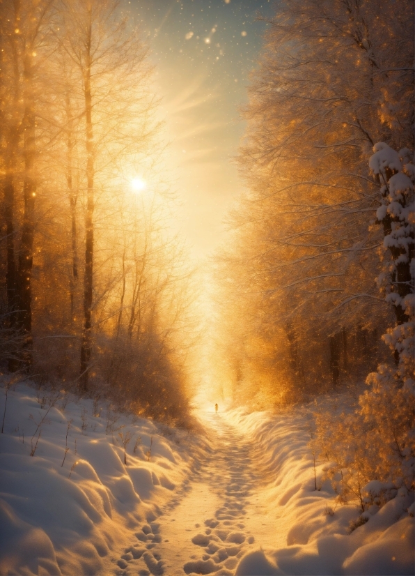 Atmosphere, Sky, Snow, Natural Landscape, Plant, Cloud