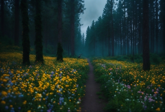 Flower, Plant, Tree, People In Nature, Natural Landscape, Grass