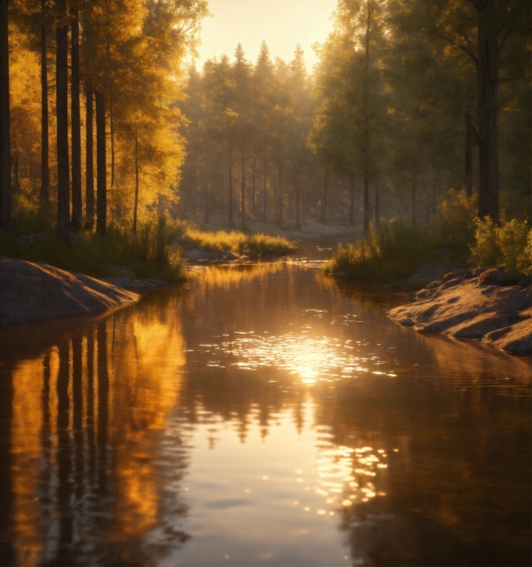 Water, Sky, Water Resources, Atmosphere, Plant, Fluvial Landforms Of Streams