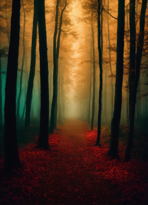 Atmosphere, People In Nature, Natural Landscape, Wood, Orange, Trunk