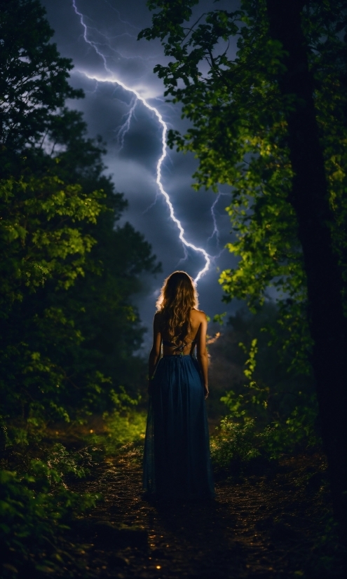 Cloud, Sky, Atmosphere, Lightning, Water, Plant