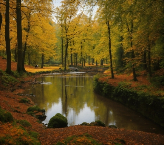 Water, Plant, Branch, Fluvial Landforms Of Streams, Tree, Natural Landscape