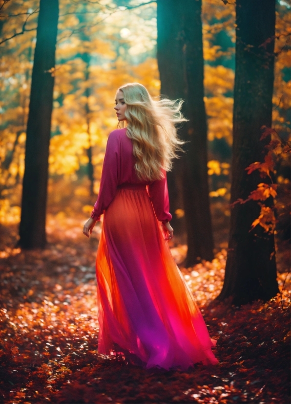 Hair, People In Nature, Plant, Leaf, Orange, Natural Landscape