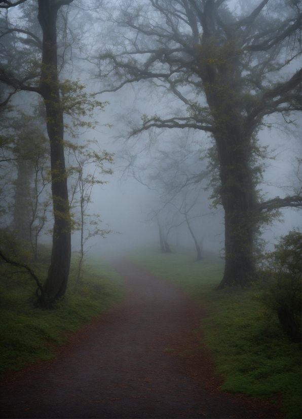 Plant, Atmosphere, Tree, Natural Landscape, Wood, Fog