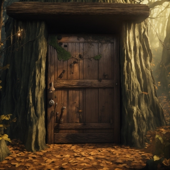 Nature, Wood, Door, Sunlight, Fixture, Biome