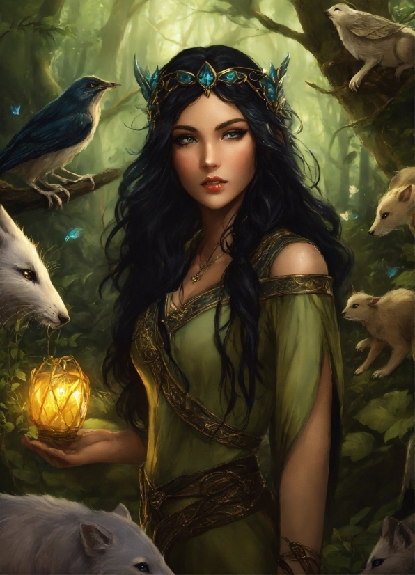 Nature, Mythical Creature, Cg Artwork, Bird, Art, Black Hair