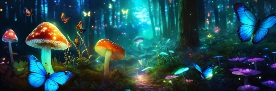 Natural Landscape, Terrestrial Plant, Organism, Mushroom, Water, Underwater