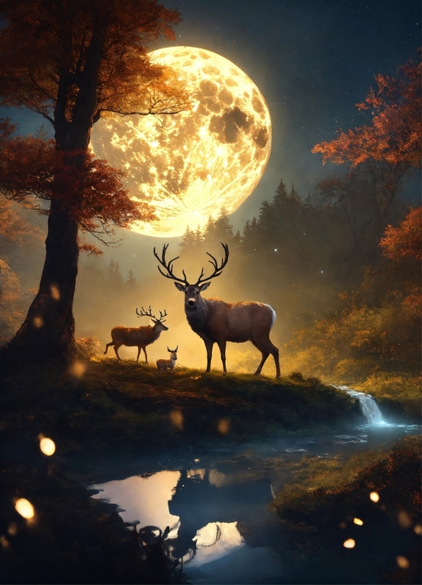 Atmosphere, Plant, Light, Elk, Nature, Sky