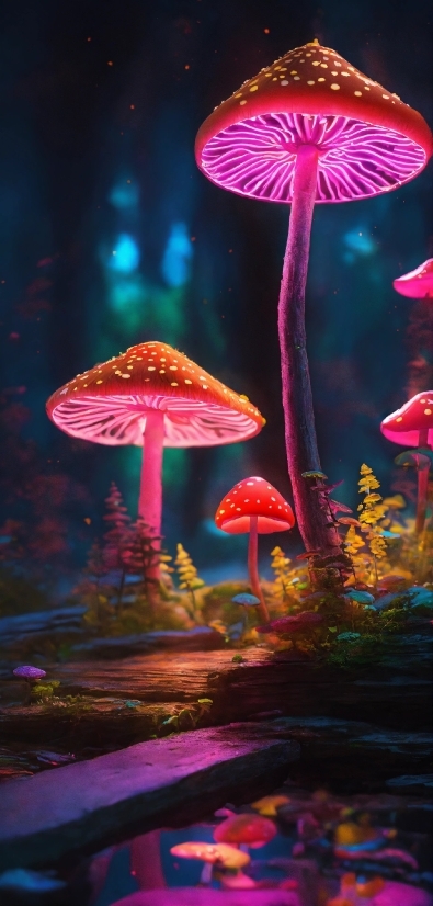 Purple, Nature, Water, Organism, Mushroom, Pink