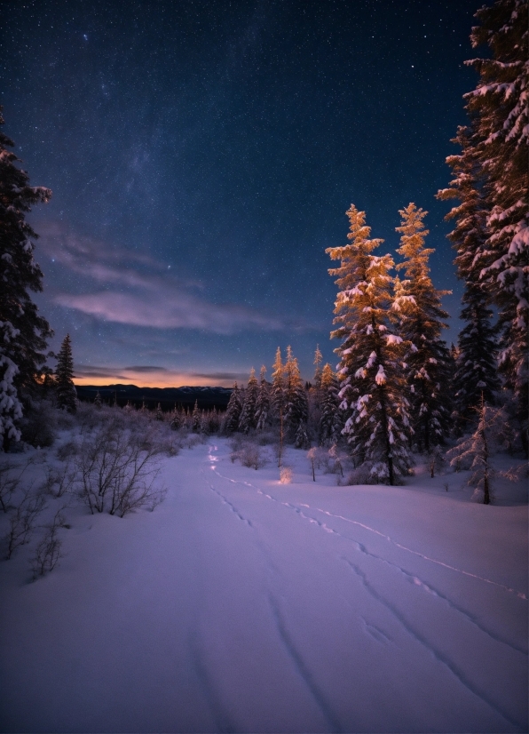 Sky, Plant, Atmosphere, Cloud, Natural Landscape, Snow