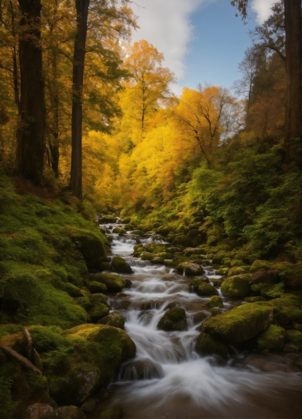 Water, Plant, Cloud, Sky, Natural Landscape, Fluvial Landforms Of Streams