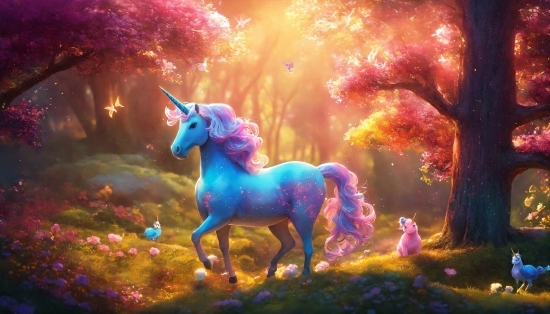 Horse, Mythical Creature, Nature, Painting, Art, Atmospheric Phenomenon