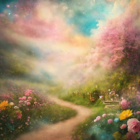 Flower, Plant, Atmosphere, Sky, People In Nature, Natural Landscape