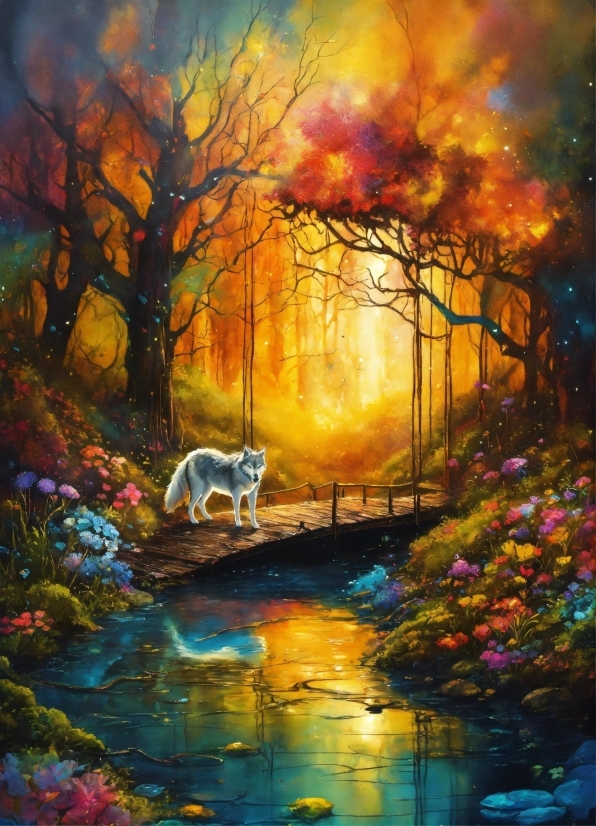 Plant, People In Nature, Natural Landscape, Tree, Paint, Art