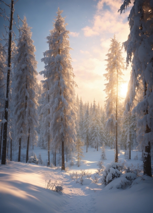 Cloud, Sky, Snow, Atmosphere, Plant, Light