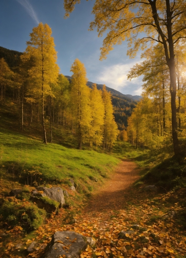 Cloud, Plant, Sky, Natural Landscape, Larch, Mountain