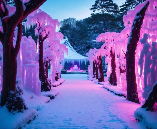 Daytime, Photograph, Snow, World, Light, Purple