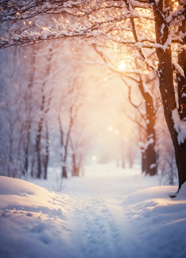 Atmosphere, Snow, Plant, Natural Landscape, Twig, Tree