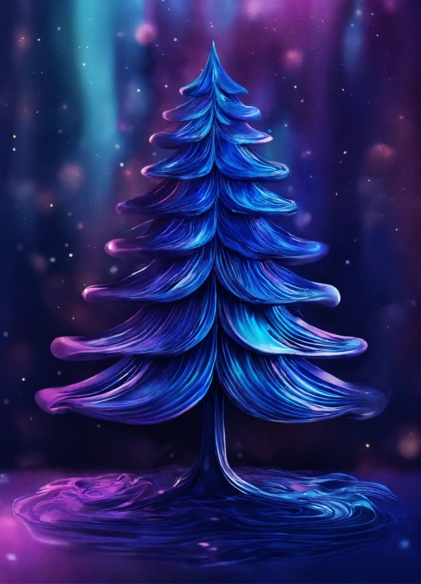 Christmas Tree, Purple, Plant, Organism, Art, Evergreen