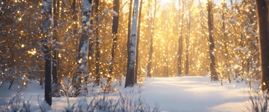 Plant, Snow, Natural Landscape, Branch, Wood, Tree