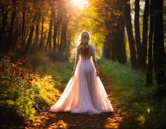 Hair, Head, Plant, Hand, Wedding Dress, People In Nature