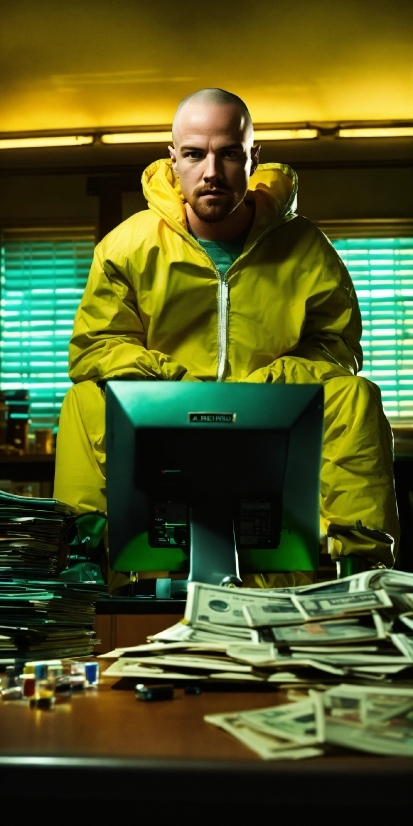 Personal Computer, Computer, Yellow, Netbook, Workwear, Jacket