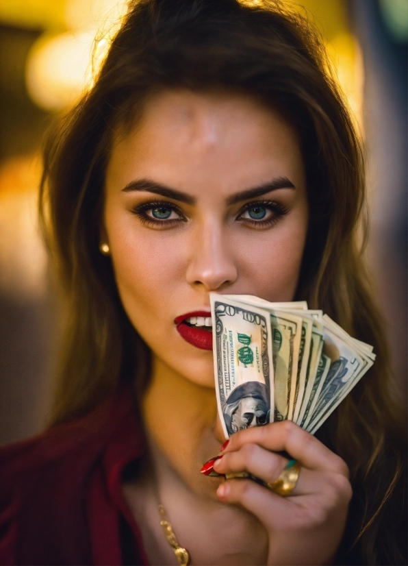 Skin, Lip, Chin, Eyelash, Flash Photography, Banknote