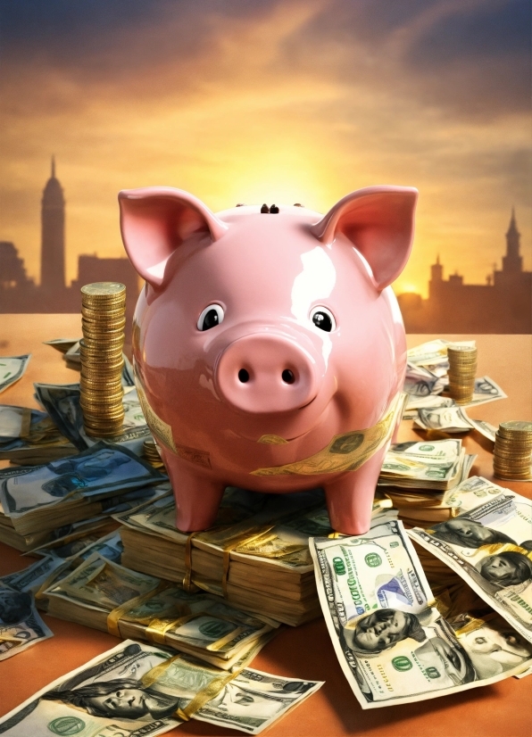 Saving, Sky, Cloud, Piggy Bank, Money Handling, Snout