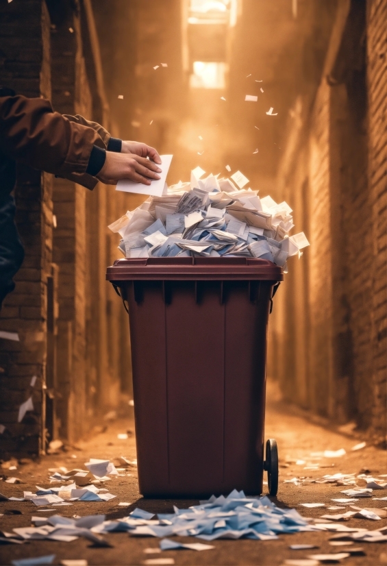 Waste Containment, Waste Container, Light, Wood, Street Light, Gas