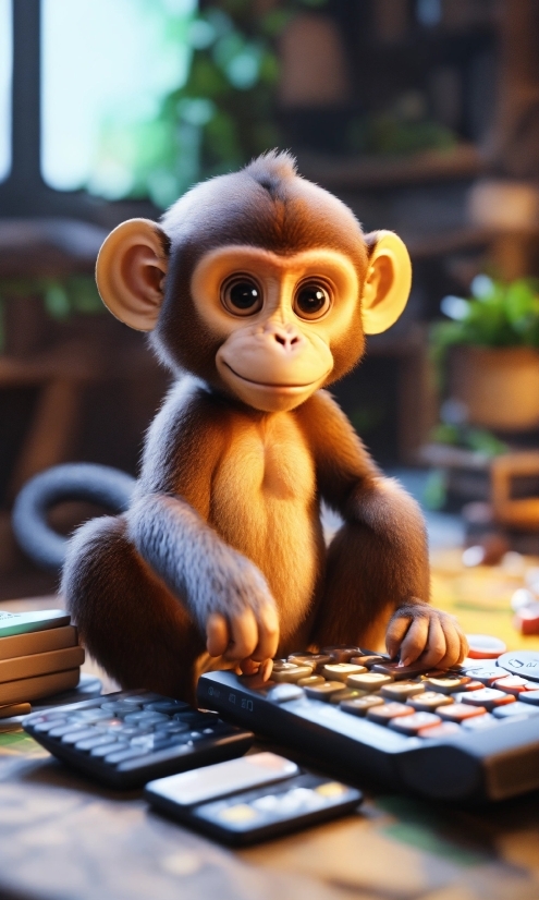 Primate, Toy, Mammal, Organism, Plant, Houseplant