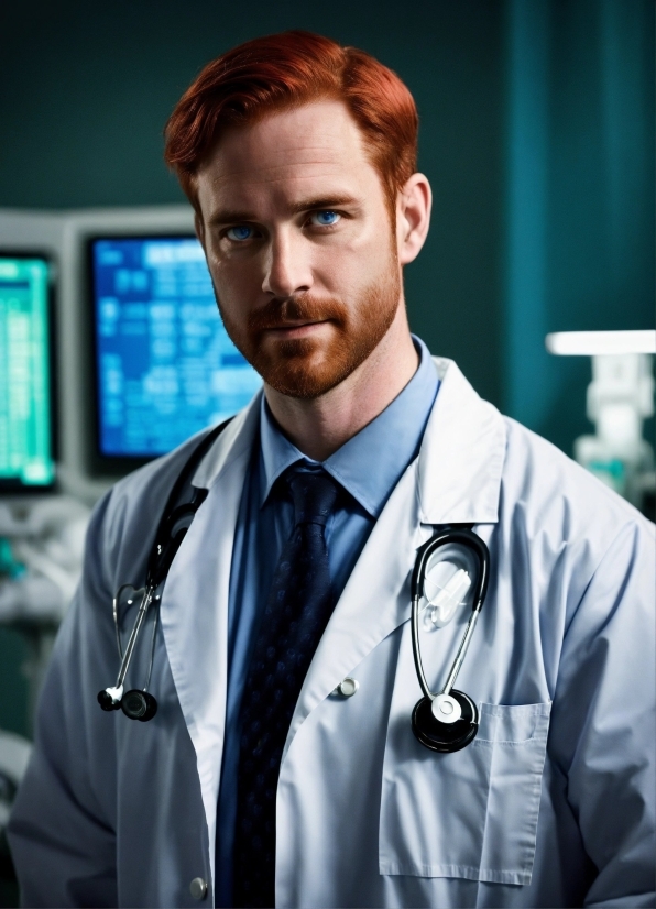 Dress Shirt, Sleeve, Tie, Flash Photography, Collar, White Coat