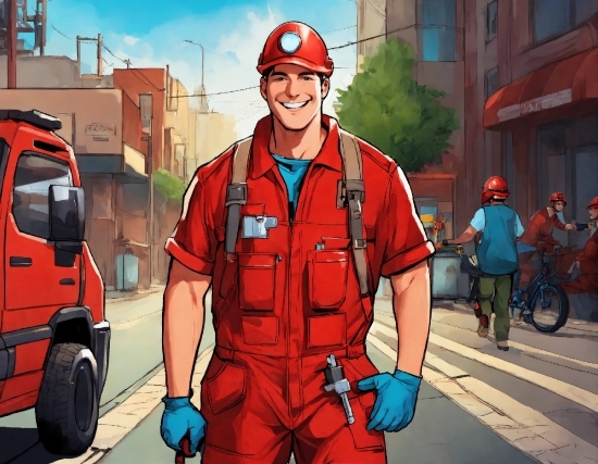 Smile, Tire, Workwear, Helmet, Bicycle, Hard Hat