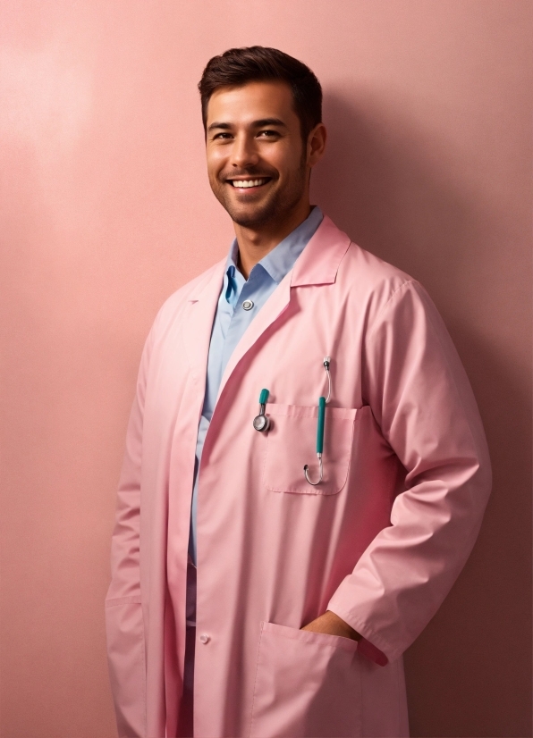 Smile, White Coat, Dress Shirt, Health Care Provider, Workwear, Human Body