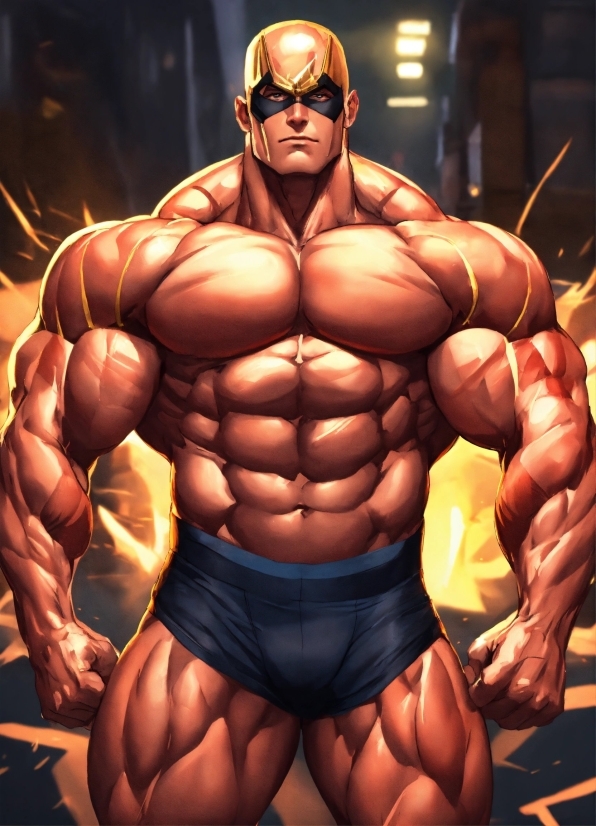 Cartoon, Muscle, Organ, Human, Jaw, Bodybuilding