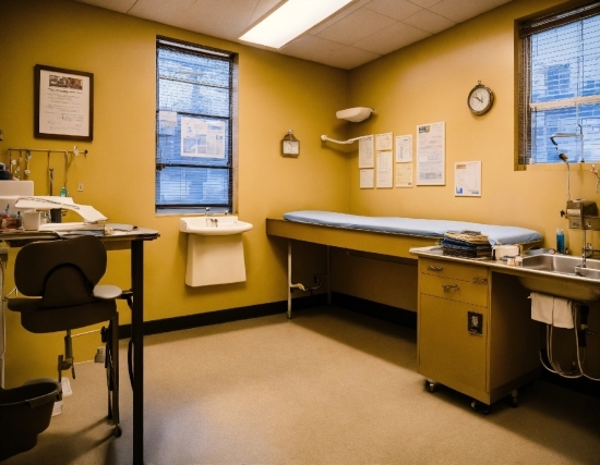 Building, Window, Furniture, Table, Picture Frame, Yellow