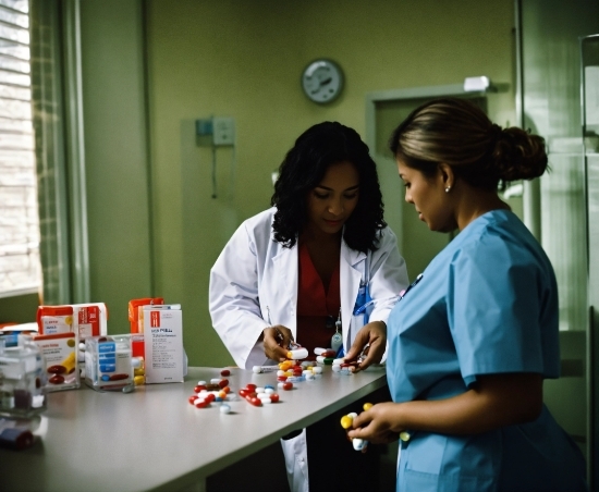 Table, Window Blind, Clock, Health Care Provider, Nurse, Service