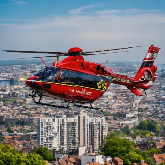 Sky, Cloud, Helicopter, Rotorcraft, Vehicle, Helicopter Rotor