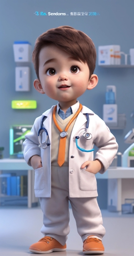 School Uniform, Dress Shirt, Sleeve, Gesture, Stethoscope, Health Care