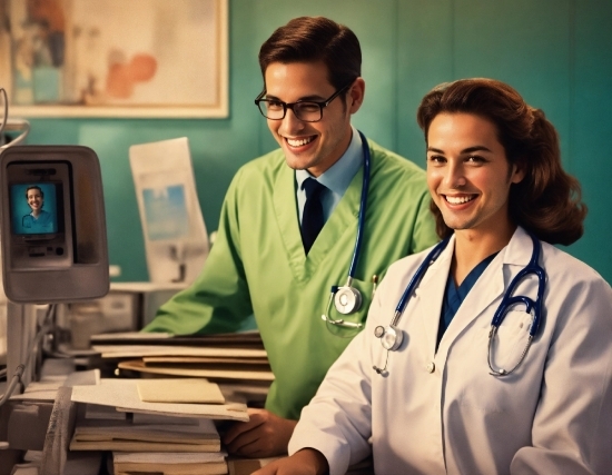 Smile, Health Care Provider, Computer Monitor, Personal Computer, White Coat, Computer