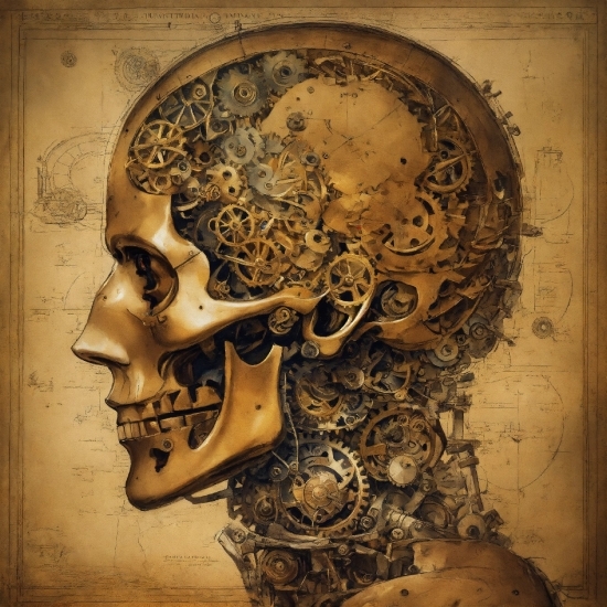 Head, Chin, Jaw, Art, Wood, Font