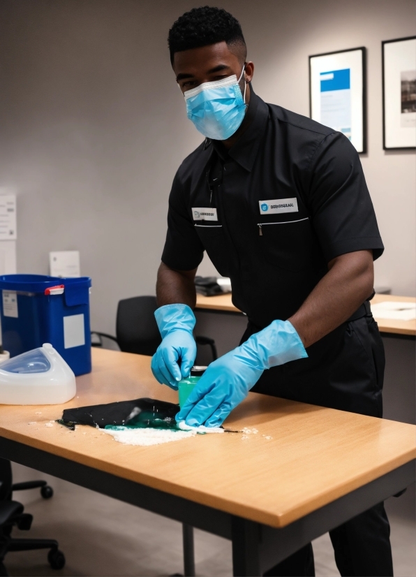 Table, Picture Frame, Blue, Glove, Sleeve, Safety Glove