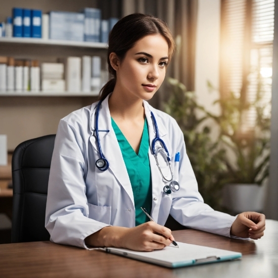 Table, Sleeve, Plant, Collar, White Coat, Blazer