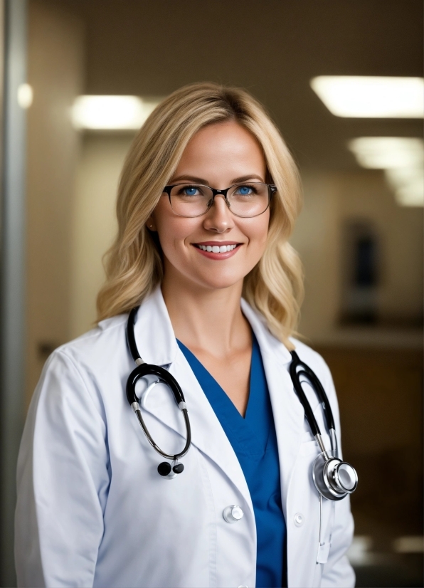 Clothing, Smile, Glasses, Vision Care, Sleeve, White Coat