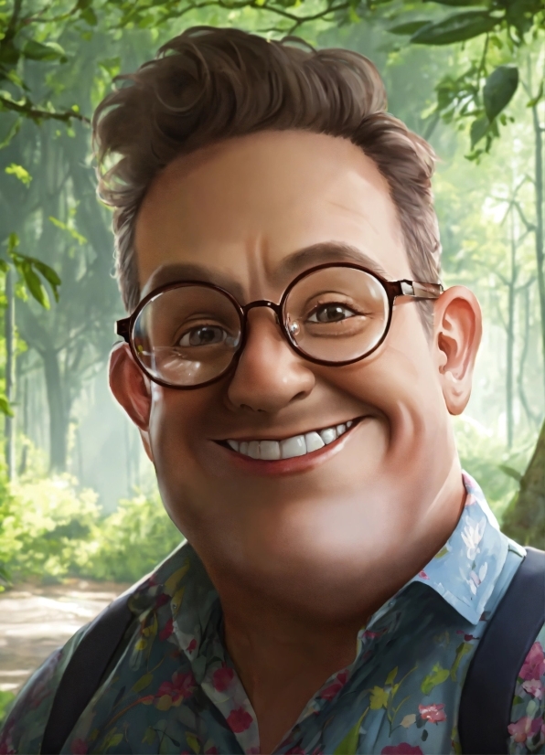 Forehead, Nose, Glasses, Smile, Skin, Lip