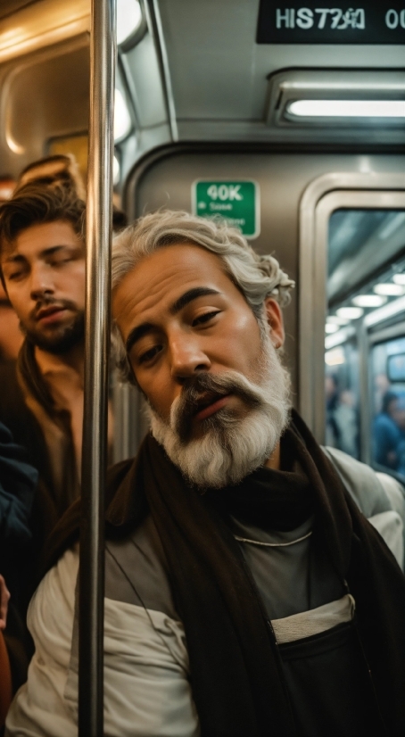 Organ, Beard, Train, Travel, Jacket, Facial Hair