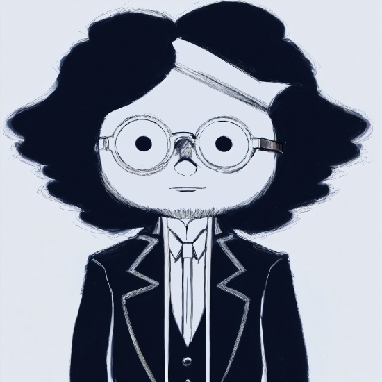 Outerwear, Cartoon, Sleeve, Gesture, Art, Eyewear