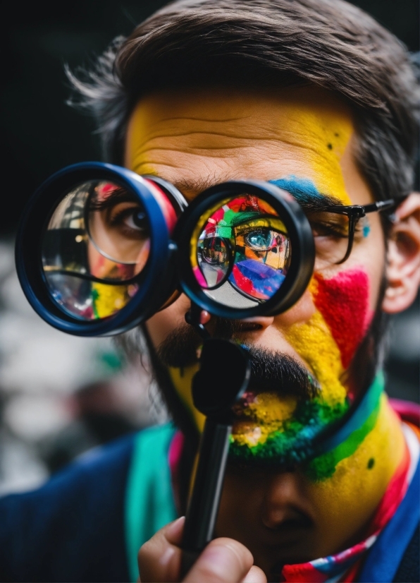 Hair, Glasses, Magnifying Glass, Vision Care, Photograph, Eyebrow