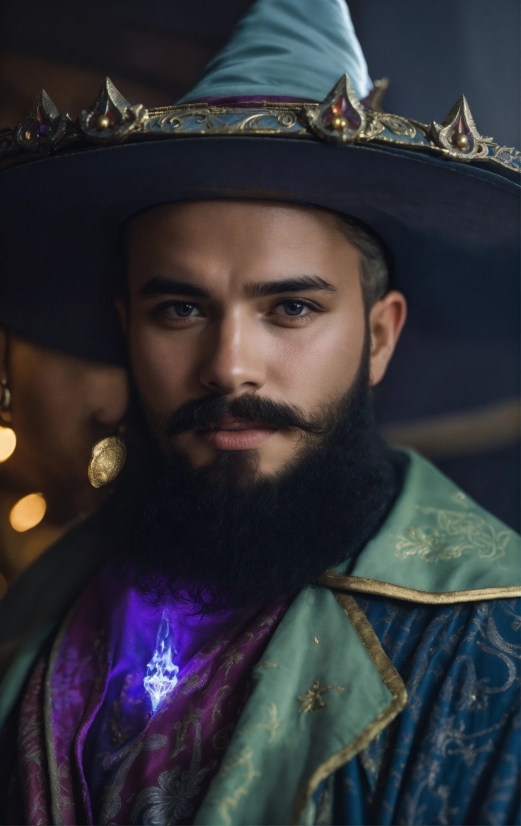 Eye, Beard, Human, Flash Photography, Headgear, Facial Hair