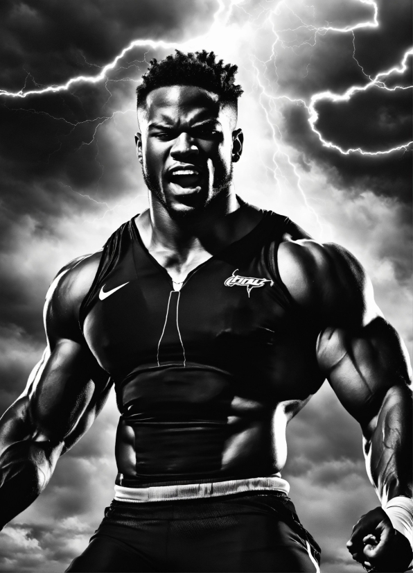 Muscle, Bodybuilder, Black, Human, Flash Photography, Bodybuilding