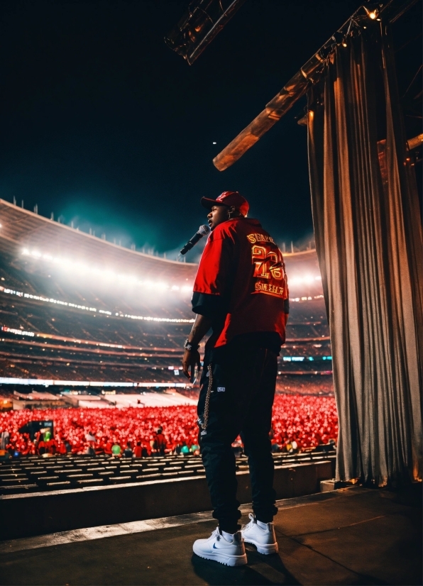 Architecture, Red, Entertainment, Curtain, Event, Darkness